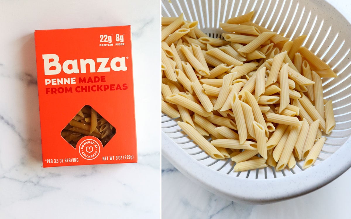 banza penne pasta cooked